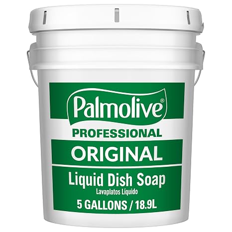 PALMOLIVE Professional Dishwashing Liquid, Dish Soap, Dish Liquid Soap, Phosphate Free, pH Balanced, Dishwasher Cleaner, 5 Gallon Bucket (Part Number: 204917), 10035110049172