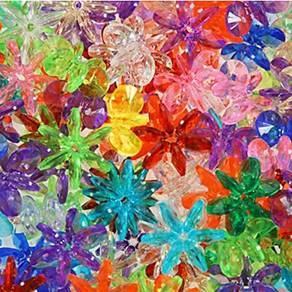 The Beadery - 25mm Sunburst Beads, Transparent Multi - 160 Pieces - 945V029
