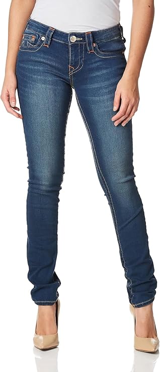 True Religion Women's Stella Skinny Fit Jeans with Low Waist