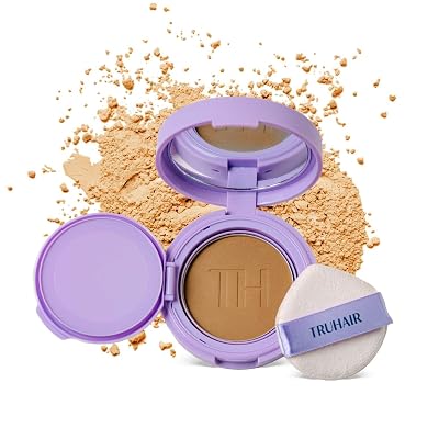TRUHAIR Root & Scalp Cover Up Pressed Powder Compact, Waterproof, Weightless Hair Coverage & Bald Spot Concealing, Root Touch Up Hair Color for Gray Coverage & Thinning Areas, 0.35 Oz Light Brown