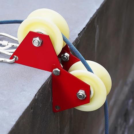 YJINGRUI Heavy - Duty Corner Pulley System for Lifting Heavy Objects, 660lbs Capacity with 33ft Nylon Rope, Edge Protection Pulley, Ideal for Material Handling and Moving, Labor - Saving Lift Tools