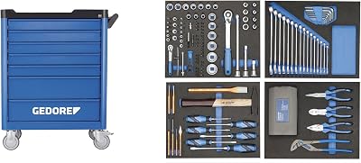 GEDORE WSL Length TS 147 Tool Trolley Workster with 147 Pieces Tool Set