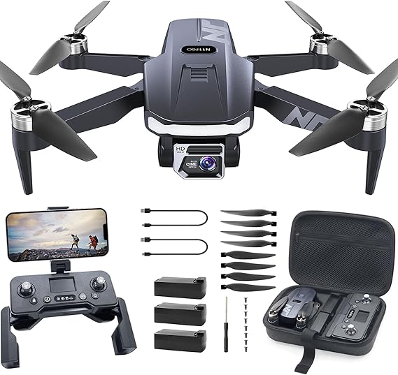 N11 PRO Drone with Camera 4K UHD for Adults Advanced RC Quadcopter Featuring 90+ Min Extended Flight, Auto Return Home, Follow Me Tracking, Long-Range Control, Brushless Engine Stability, and 5G FPV Real-Time Transmission