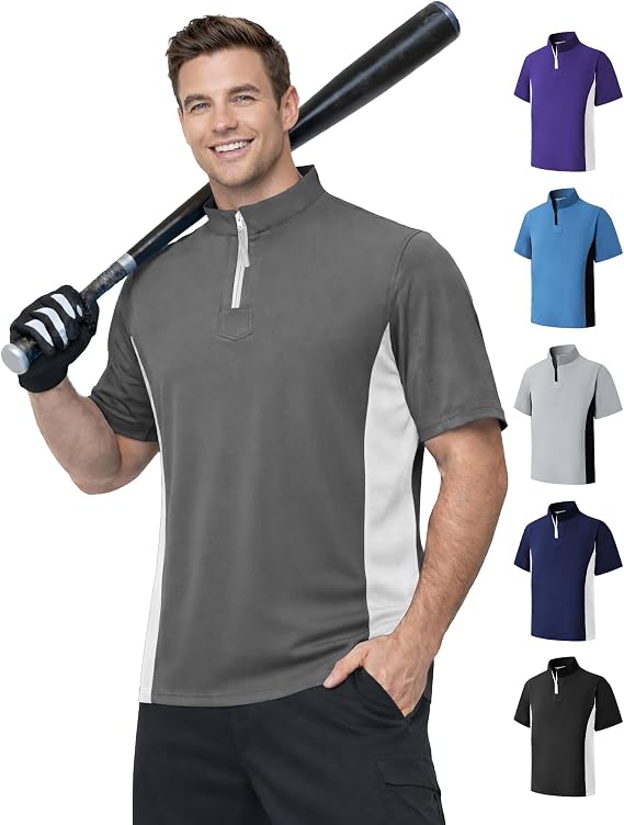 Mens Cage Jacket Baseball Windbreaker Lightweight Batting Practice Pullover for Training Water-Resistant Jacket Dark Grey