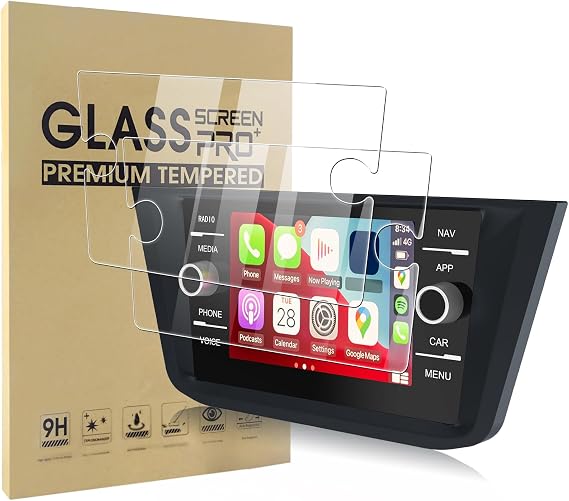 Simpeak 2-Pack 9H Screen Protector Compatible with Volkswagen Tiguan Atlas Accessories SE SEL R-Line 2024 2023 2022 2021 2020 2019 2018 12-Inch Touchscreen Accessories, Anti-Scratch, Sensitive Touch