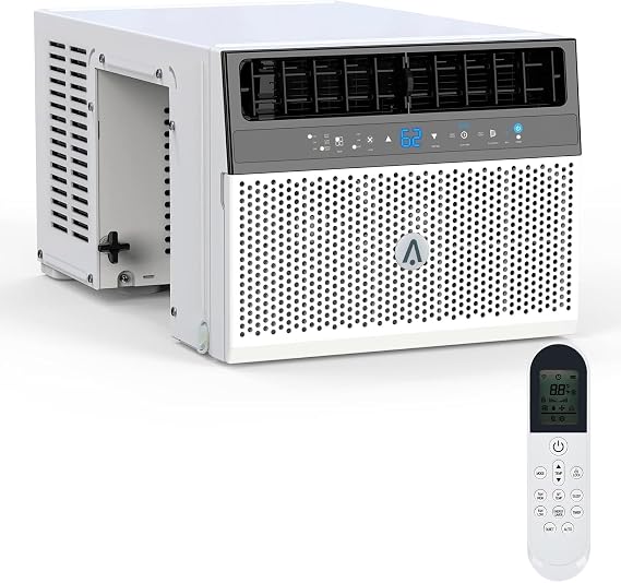 Window Air Conditioner - 6,000 BTU, U-Shaped Design, Ultra Quiet, Wi-Fi Enabled, Energy Efficient, Remote Control, Cools Up to 269 Sq.Ft, White