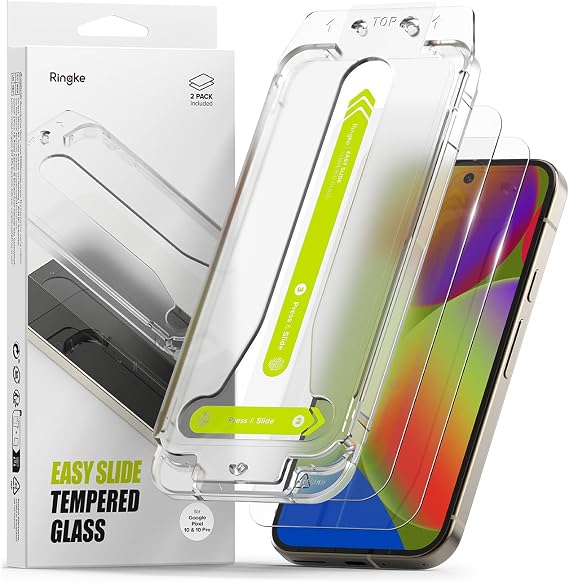 Ringke for Google Pixel 10/10 Pro Screen Protector [Easy Slide, 2 Pack]