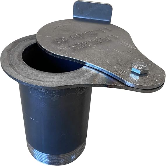 Total Control 2 Inch Threaded UDS Smoke Stack w/Tear Drop Damper Parts for DIY Ugly Drum Smoker