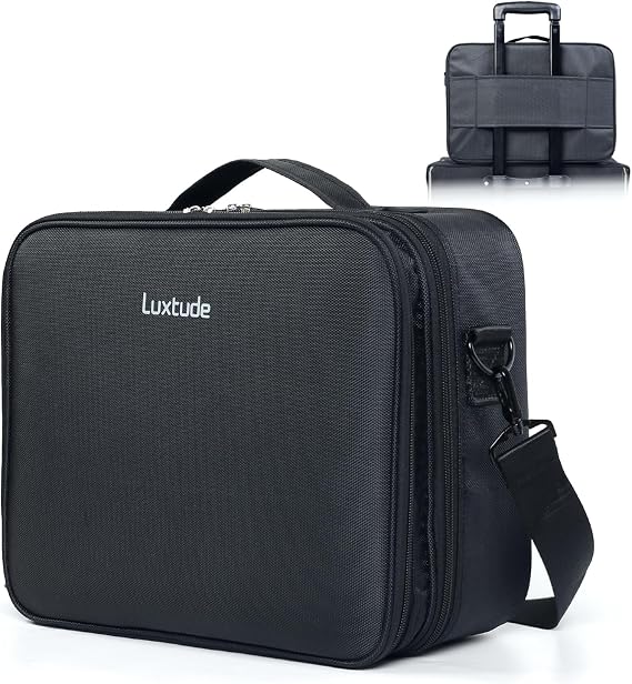 Luxtude Elektronischer Organizer Reisetasche groß doppellagig Tech-Tragetasche Kabel-Organizer Tasche große Ladegerät-Tasche Elektronik-Hülle für iPad (bis zu 129 Zoll)