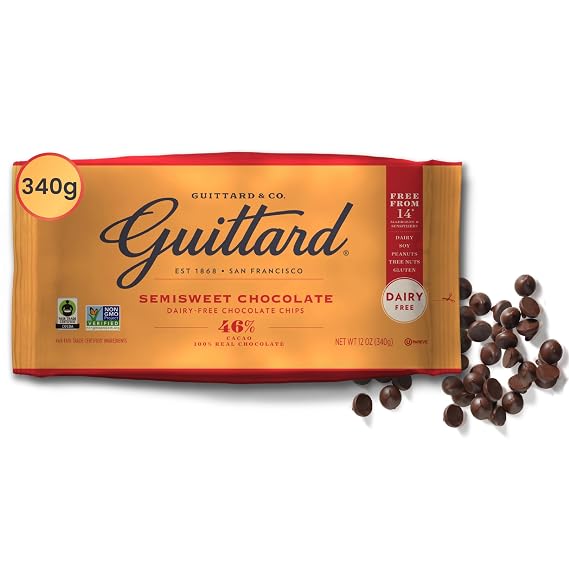 Guittard Baking Chips, Semi Sweet Chocolate, 12 oz