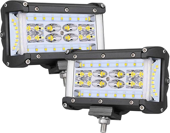 2pcs LED Pod Lights Side Shooter 5 inch Light Bar Off Road | 120W Waterproof Driving Light Cube Spot Flood Combo Work LED Lights for Truck ATV UTV RZR Pickup Bronco Boat
