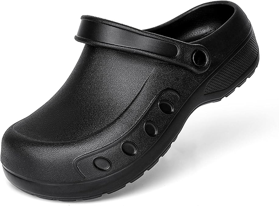 Men's Chef Shoes Non Slip Waterproof Health Care and Food Service Shoes Work Clogs for Kitchen Restaurant Hospital, Zapatos para Trabajar En Restaurante De Hombre