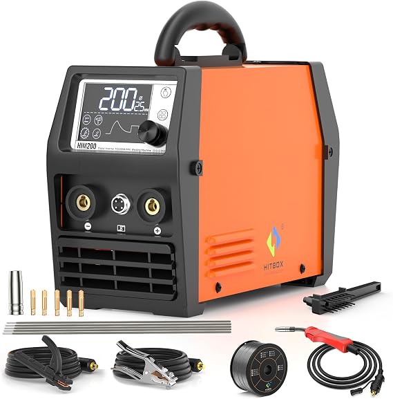 HITBOX 140A 4-in-1 MIG Welder, 110V 220V Flux Core MIG/Lift TIG/Stick