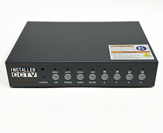 Video Quad Color 4CH Multiplexer 2 BNC Output with Remote Control and Free 1Amp Power Adapter...