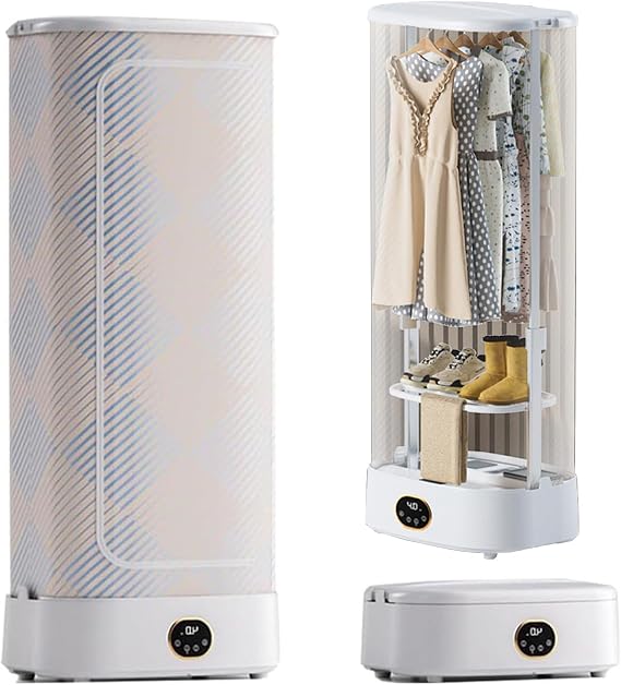 Portable Clothes Dryer, Foldableportable Dryer with Timer Function, Household Mini Clothes Dryer for Travel, Apartment, RV, Home
