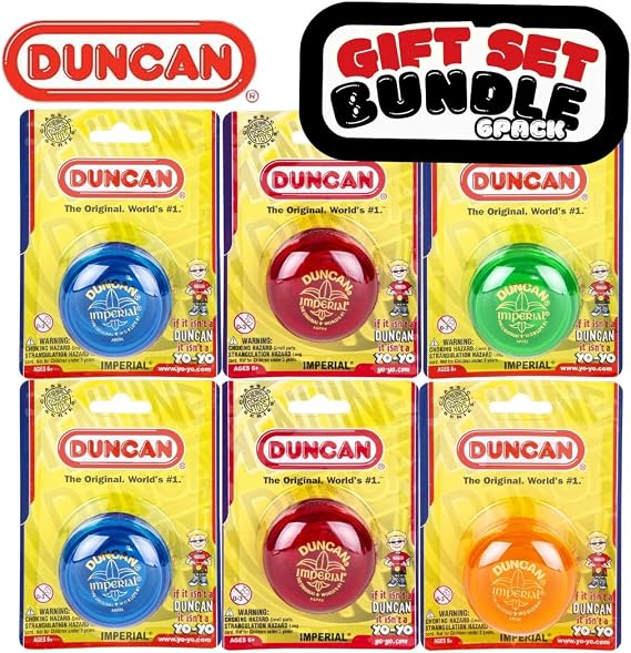 Duncan Toys Imperial Yo-Yo, 6 Pack, Beginner Looping Yo-Yo, Assorted Colors