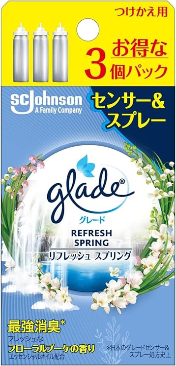 Exclusive3-PackGreed Deodorizer Sensor & Spray Refill 18ml x 3 Bottles Refreshing Spring Scent