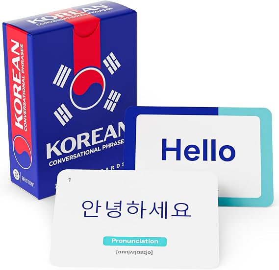 Korean Conversational Phrases Flash Cards with Audio 75 for Beginners