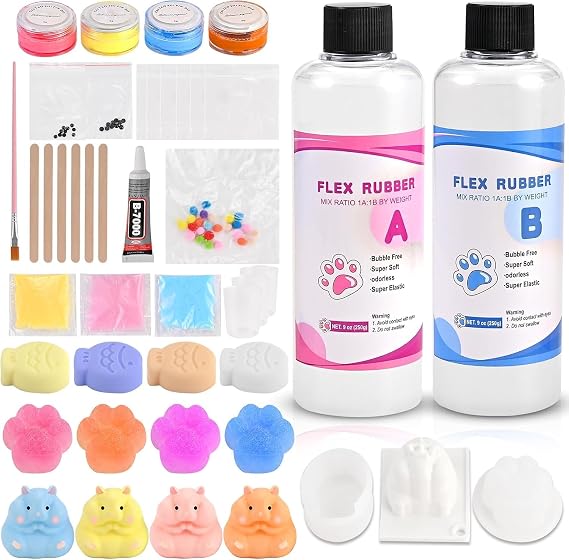 Upgraded Taba Squishy Kit, 3 Levels DIY Softness, 18oz 41 Parts