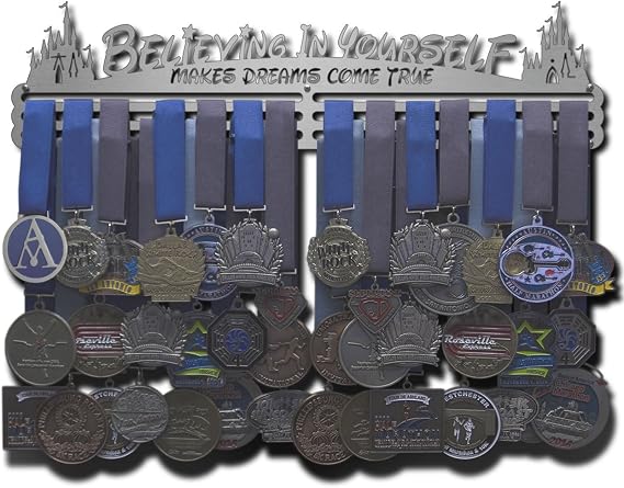 Allied Medal Hangers - Believing in Yourself Makes Dreams Come True - Multiple Variations Offered - Medal Award Holder Display Hanger Rack