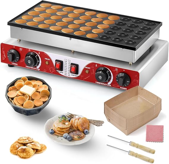 Moongiantgo Non-Stick Mini Pancake Maker Machine 50pcs, 110v