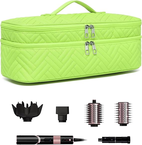 Dual Layer Carrying Case One Step Hair Dryer, Travel Bag for Hair Volume/Stylers, Waterproof Storage Organizer Box, Compatible with FlexStyle Attachments Bag Only