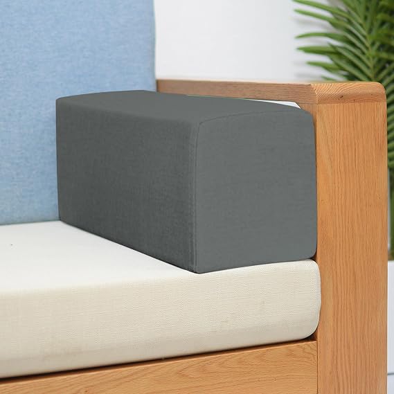 Sofa and Armrest Support Pillow, Personalized Neck Support Pillow with Zipper Soft Padded Headboard Mattress Bed Space (40x20x20cm,Grey2)