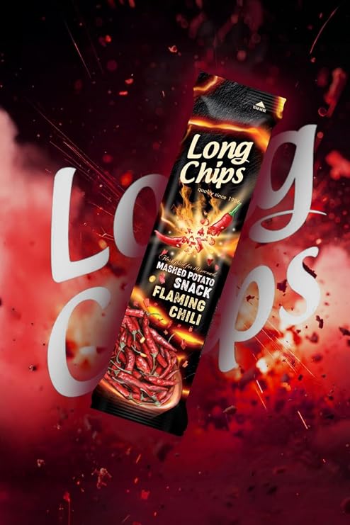long chips Acı Biber Aromalı Uzun Patates Cipsi 75 Gr - Kıtır ve Baharatlı Atıştırmalık 003586