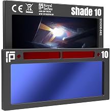 Ridge Products The Heir Single 2.0 Welding Lens, Shade 10, Auto Darkening, 20A TIG Rating, No Flashing, 2" x 4.25" x 0.2", Blue Welding Lens, TrueColor Puddle Royal Series 2.0