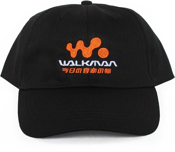 Agora Walkman Japanese 6 Panel Dad Hat Cap Black
