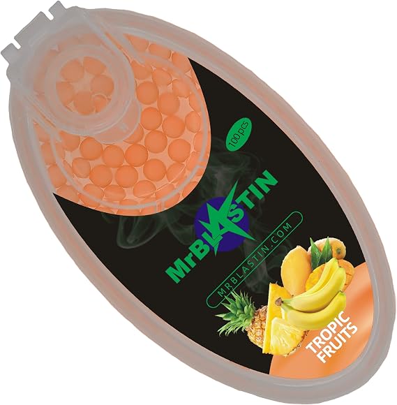 100 Tropic Fruit Crushballs for Filter Insertion, 16 Flavours to Choose Available, Menthol Mint Crush balls, Flavoured Capsules. Click on inserts beads (Tropic Fruit)