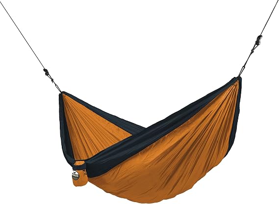 Orange Double Travel Hammock with Suspension