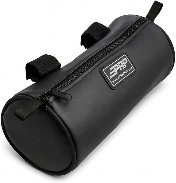 PRP Seats UTV Buggy Storage Bag - Roll Cage Bar Organizer for Phones, Tools, Accessories - Water Resistant, Puncture Proof (Black Trim)