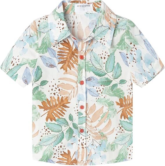 Mud Kingdom Little Boys Summer Shirt Fashion Letter Graffiti