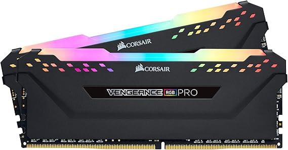 CORSAIR Vengeance RGB PRO DDR4 RAM 32GB (2x16GB) 3600MHz CL18-22-22-42 1.35V Intel AMD Desktop Computer Memory - Black (CMW32GX4M2D3600C18)