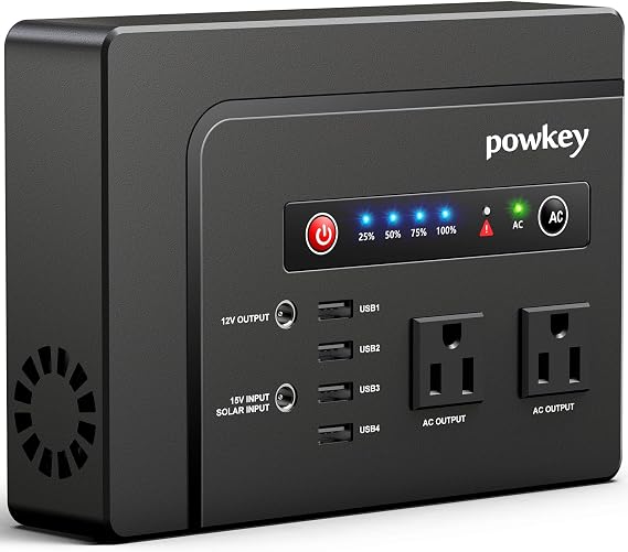 Portable Power Station 200W, Rechargeable Battery Powered with AC Outlet