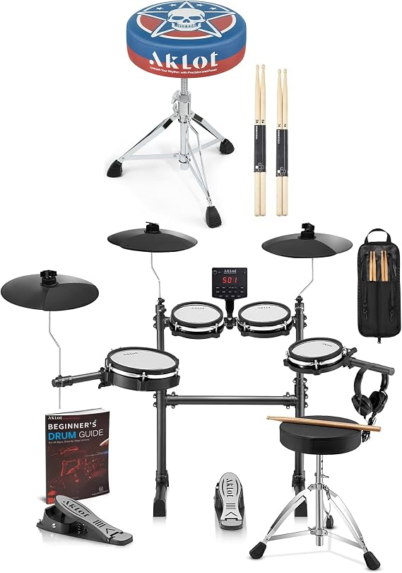 AKLOT B-CORE530 Electric Drum Set with Drum Throne