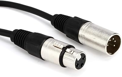 Hosa DMX-106 DMX512 Adaptor, XLR5M to XLR3F, 6 Inches