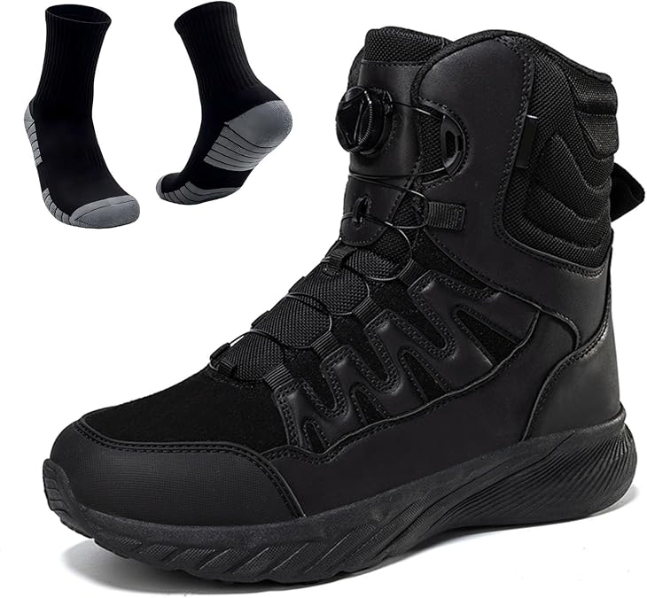 Tactical Combat Boots | Waterproof, Lightweight, Slip-Resistant Hiking Boots for Outdoor, Work, and Military