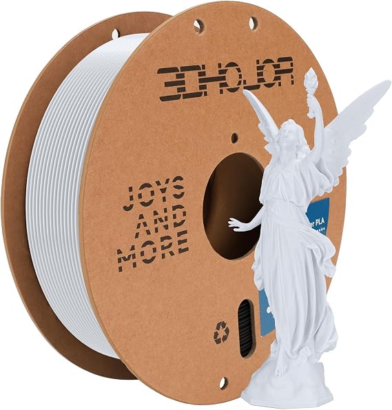 3DHoJor Basic PLA Filament 1KG 1.75mm 300mm/s for 3D Printers,Cold White