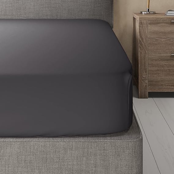 Royal Hotel Cal King Viscose from Bamboo Cotton Fitted Only, Charcoal