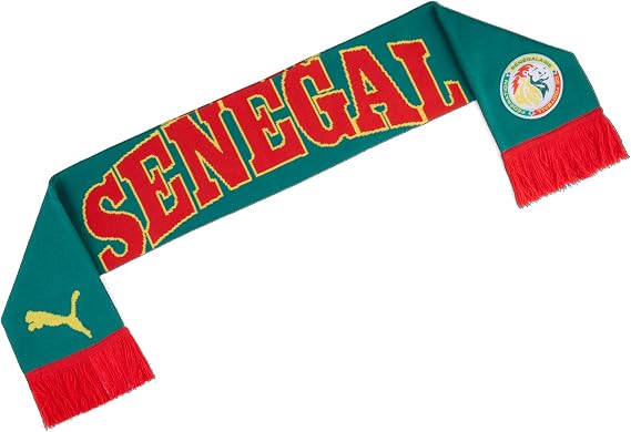 PUMA Unisex Senegal FA Scarf, Red-Wild Green SS26, OSmallFA Fsf Culture Scarf