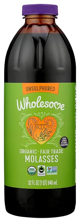 Wholesome FT Organic Molasses 32oz Bottle, 12-Pack