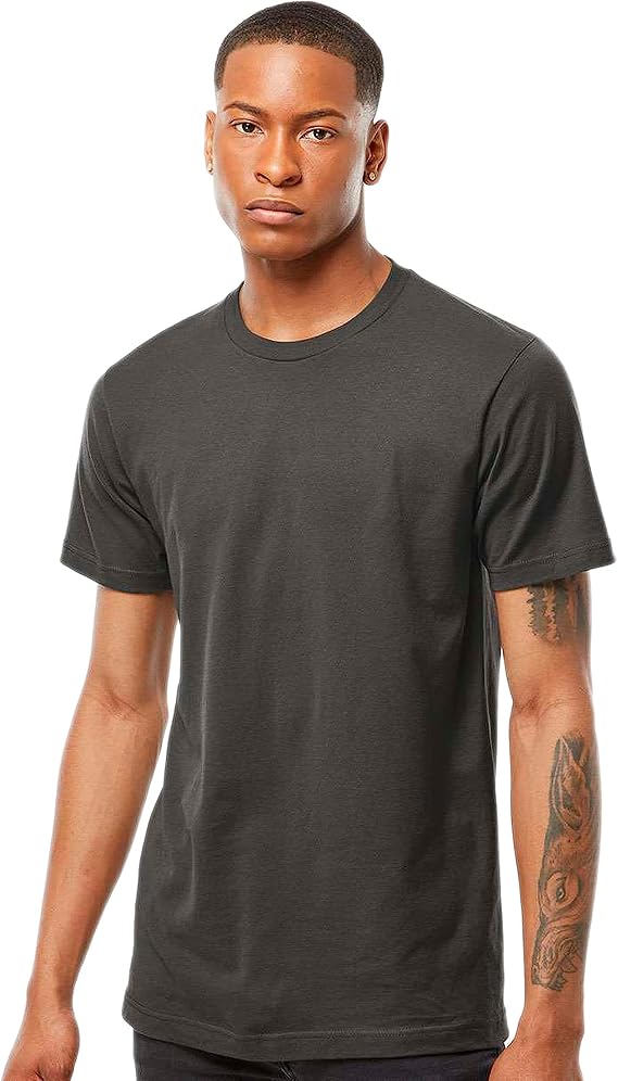 Tultex 202 - Unisex Fine Jersey Tee Charcoal Grey (Charcoal Grey, Medium)