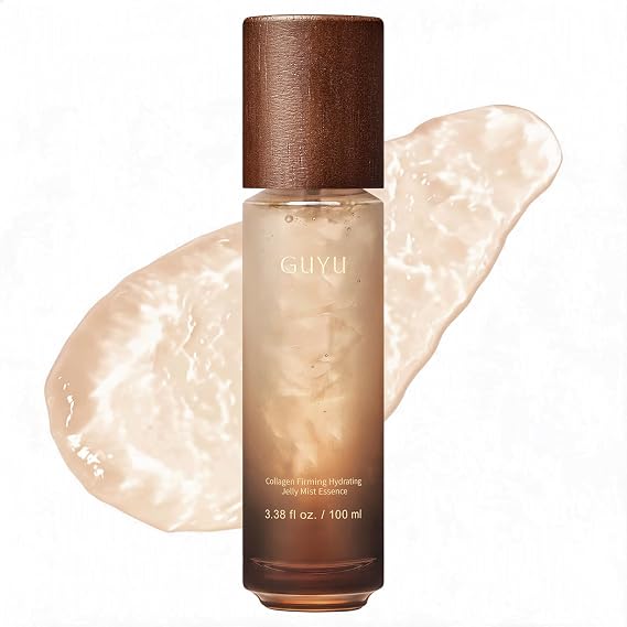 Anti Aging Collagen Serum Spray | Ginseng Jelly Face Mist Essence | Facial Spray Serum Hyaluronic Acid Peptides Panthenol | Facial Mist Firming Tightening Lifting Hydrating Repairing (3.38 Fl Oz)