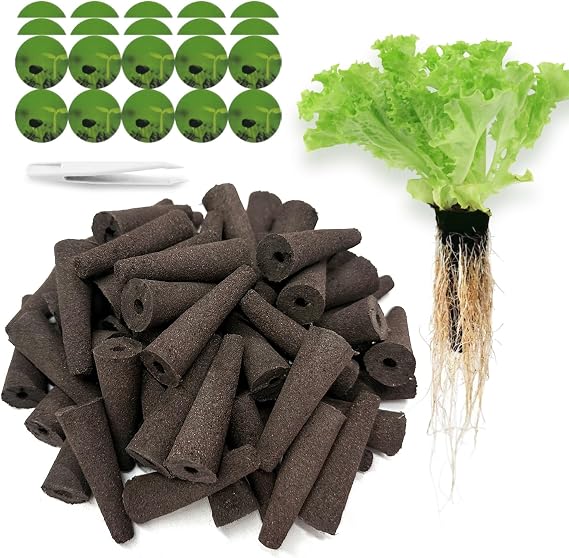 60 Pack Hydroponic Grow Sponges Seed Pods Replacement, Compatible with AeroGarden iDOO and Most Hydroponic Systems. Rapid Rooting Nursery Sponges.