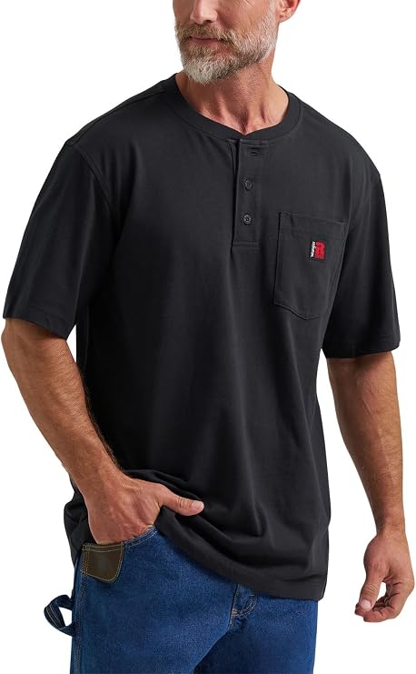 Wrangler Riggs Workwear Men's Short Sleeve Henley Tee