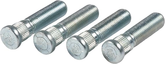 Lippert Trailer Wheel Studs (4 Pack), 9/16-18 UNF Thread, 2.31 in Under Head Length, 0.617 in Knurl/Spline, Zinc-Plated Press-in Lug Stud for 52007000 lb Axles - 2023134014