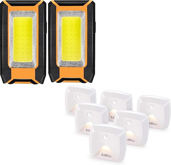 innofox 2Pack Work Lights & 6Pack Motion Step Light