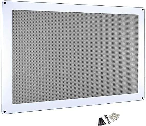 Creative QT Brick Activity Wall Panel - 24" x 34" Gray - Play Panel & Sensory Busy Board Toddler Toy - STEM & Fine Motor Activity Board - Compatible with All Brick Brands